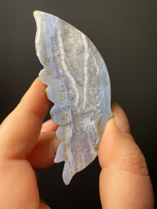 BLUE LACE AGATE BUTTERFLY WINGS