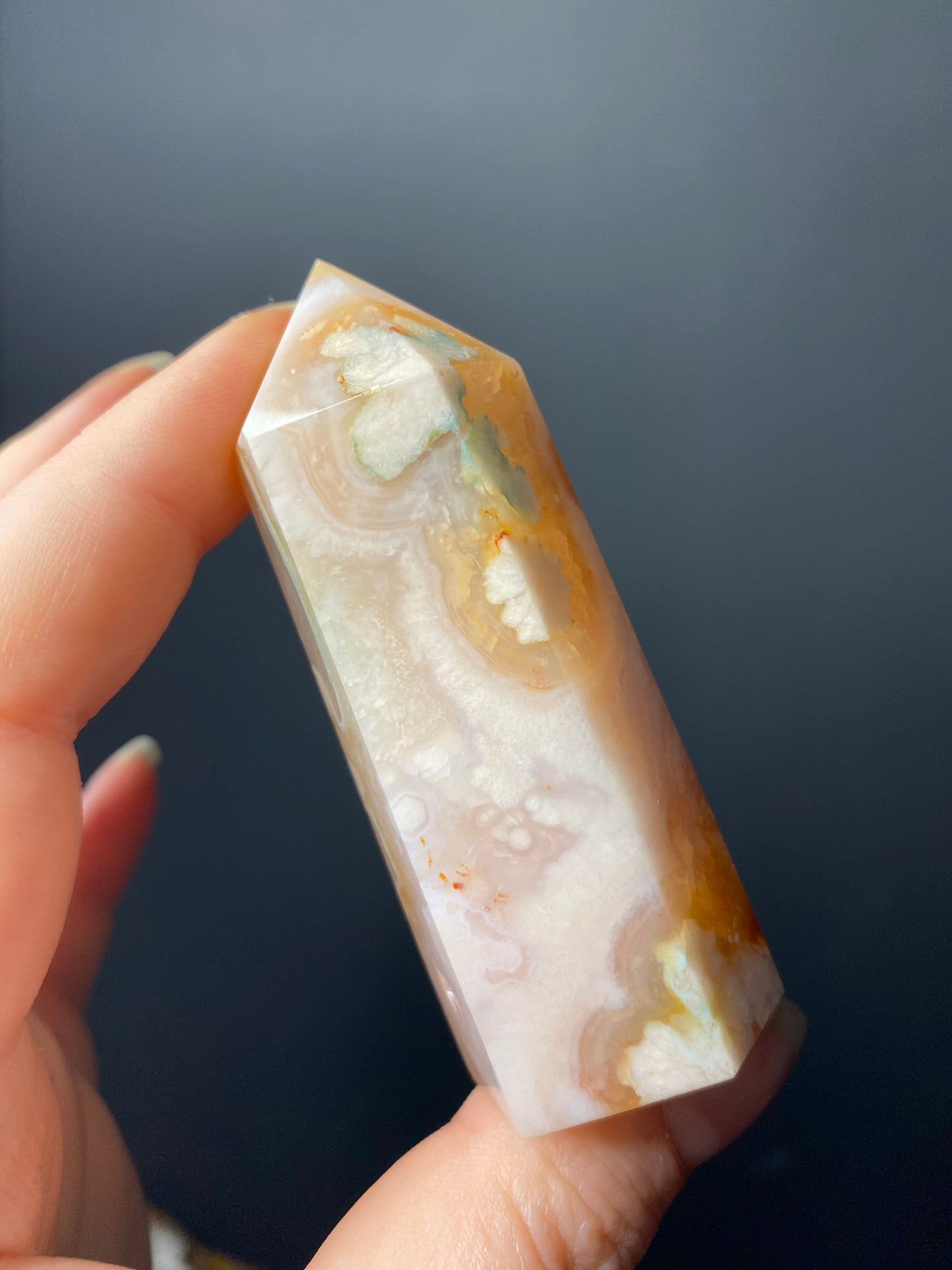 CARNELIAN FLOWER AGATE TOWERS F - J