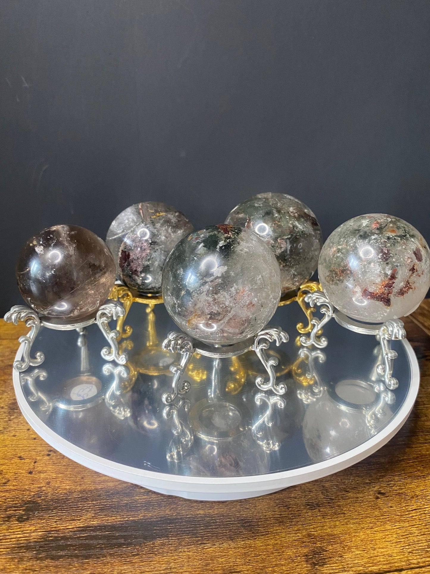 GARDEN QUARTZ SPHERES A - E