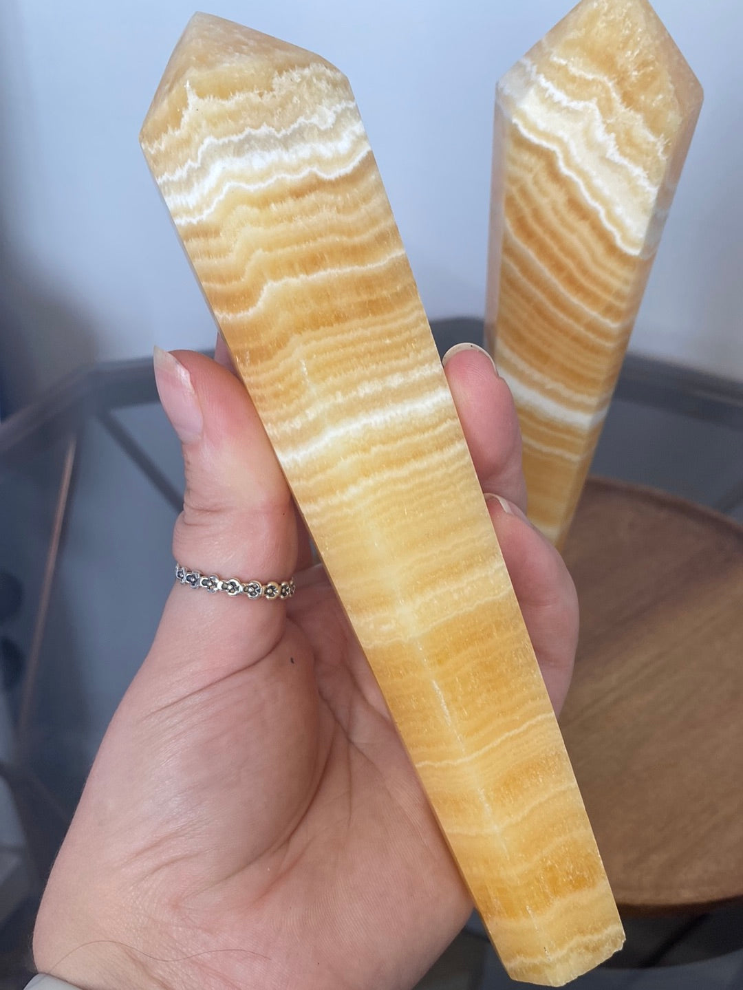 ORANGE CALCITE SCEPTRE TOWERS