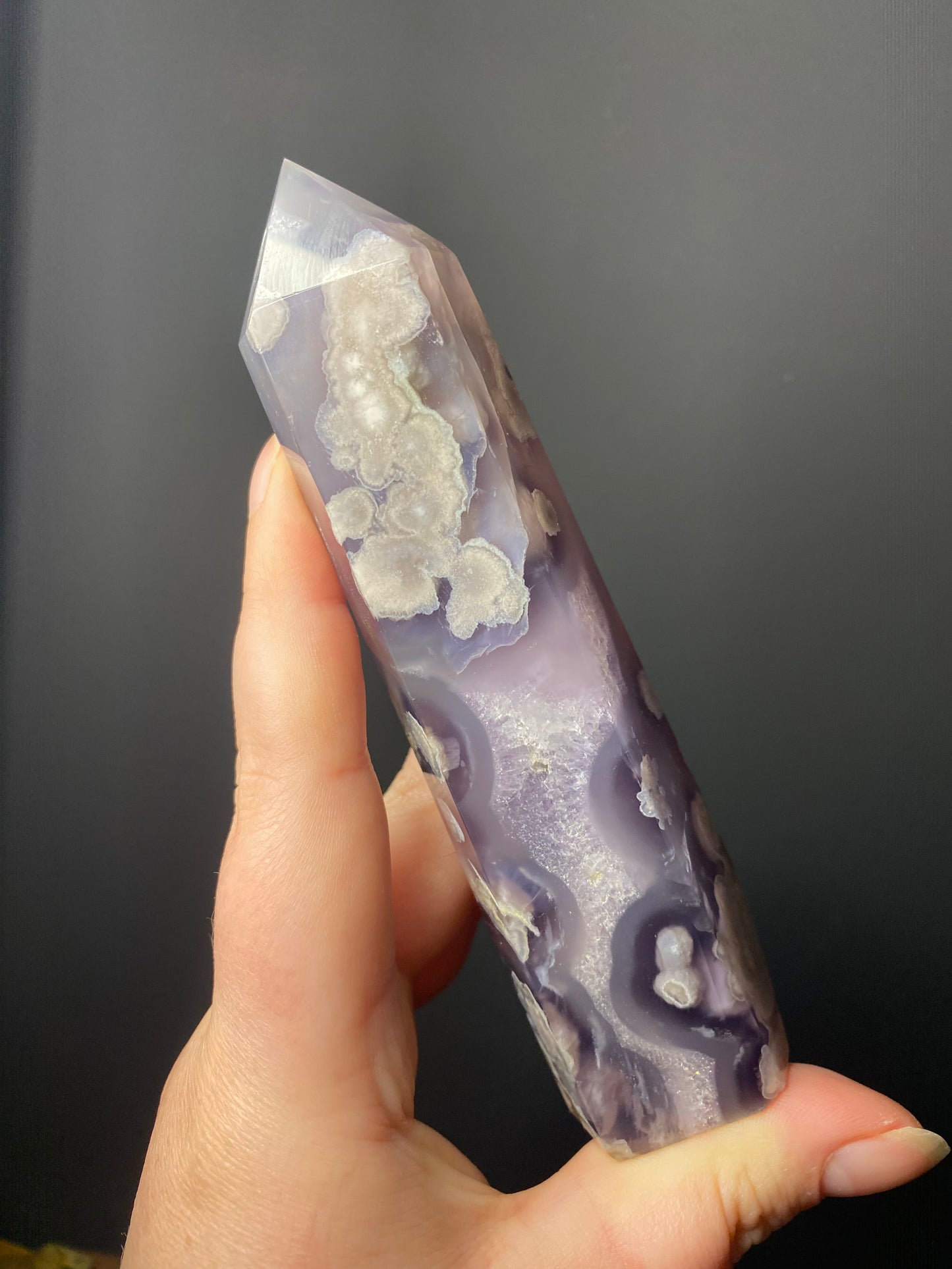 BLACK FLOWER AGATE TOWERS A - E