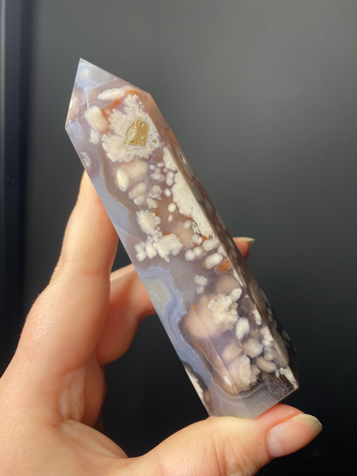 BLACK FLOWER AGATE TOWERS A - E
