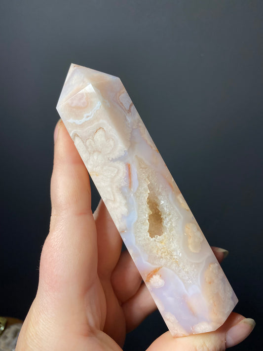 CARNELIAN FLOWER AGATE TOWERS F - J