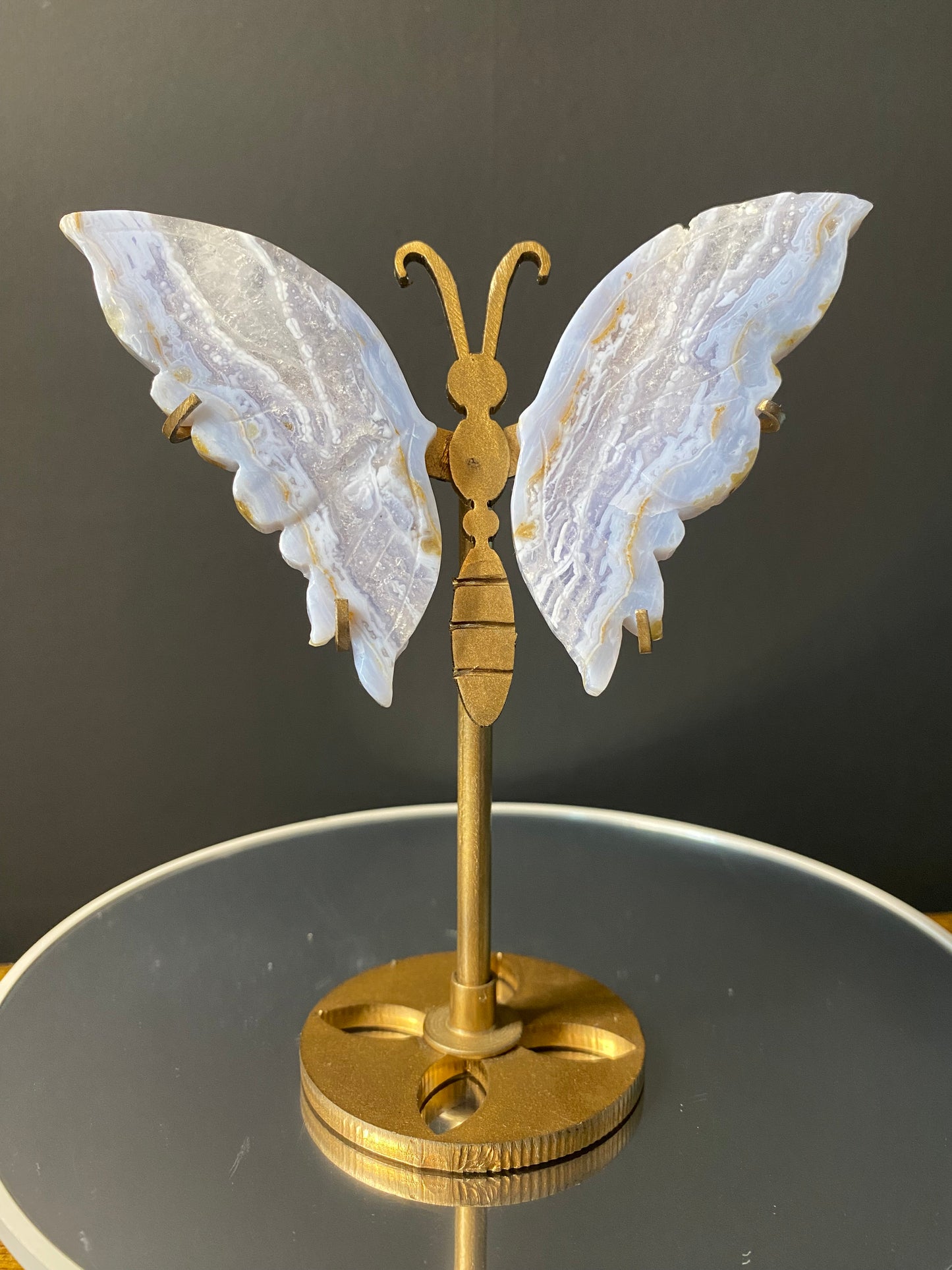 BLUE LACE AGATE BUTTERFLY WINGS