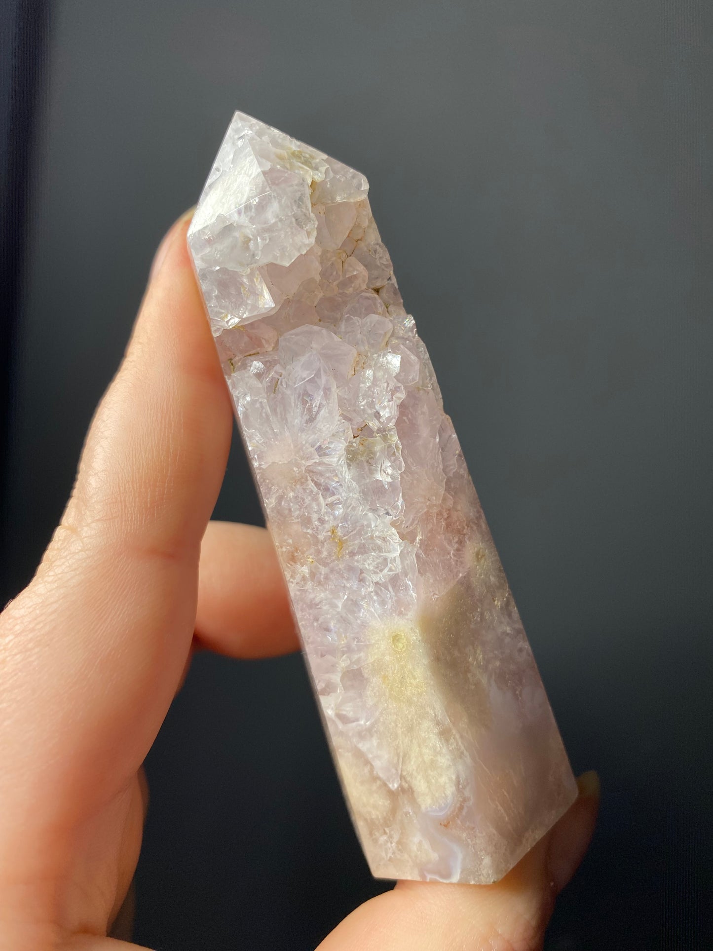 PINK AMETHYST FLOWER AGATE TOWERS F - J