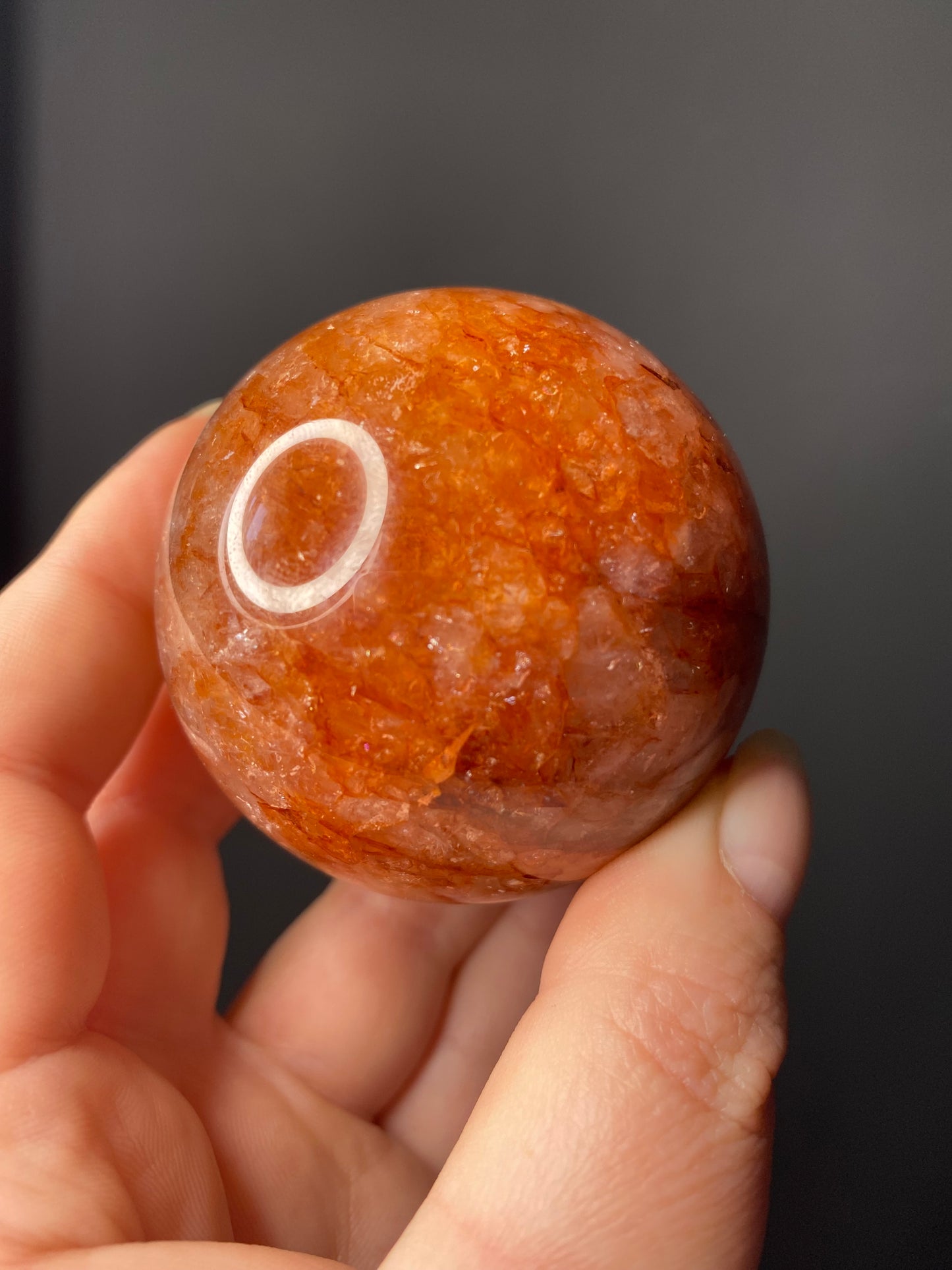 LARGE FIRE QUARTZ SPHERES A - E