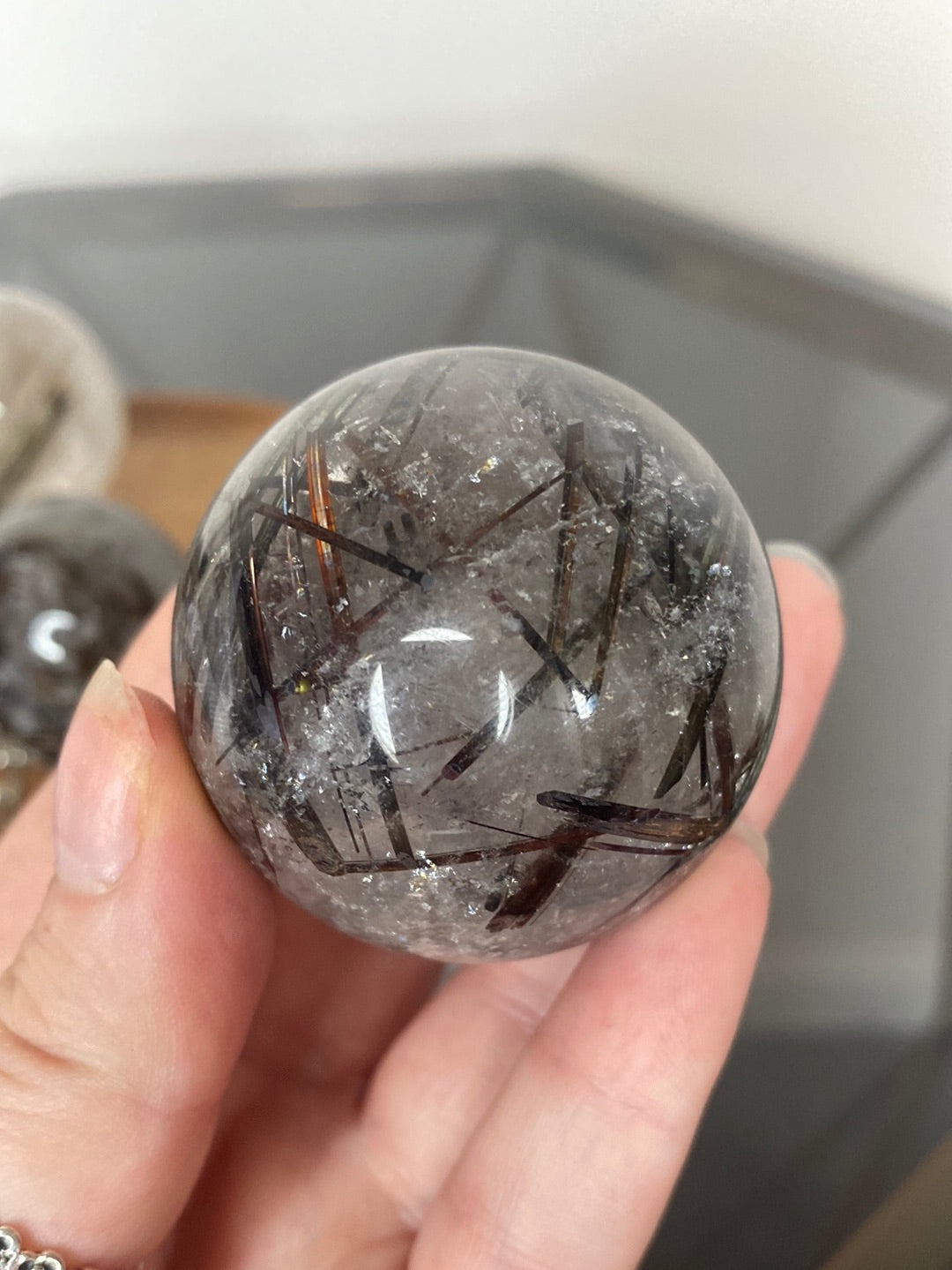 RUTILATED QUARTZ SPHERES A - E