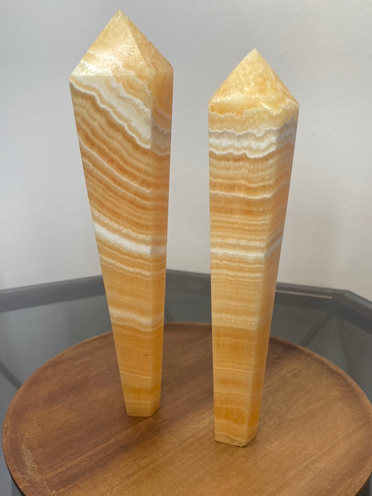 ORANGE CALCITE SCEPTRE TOWERS