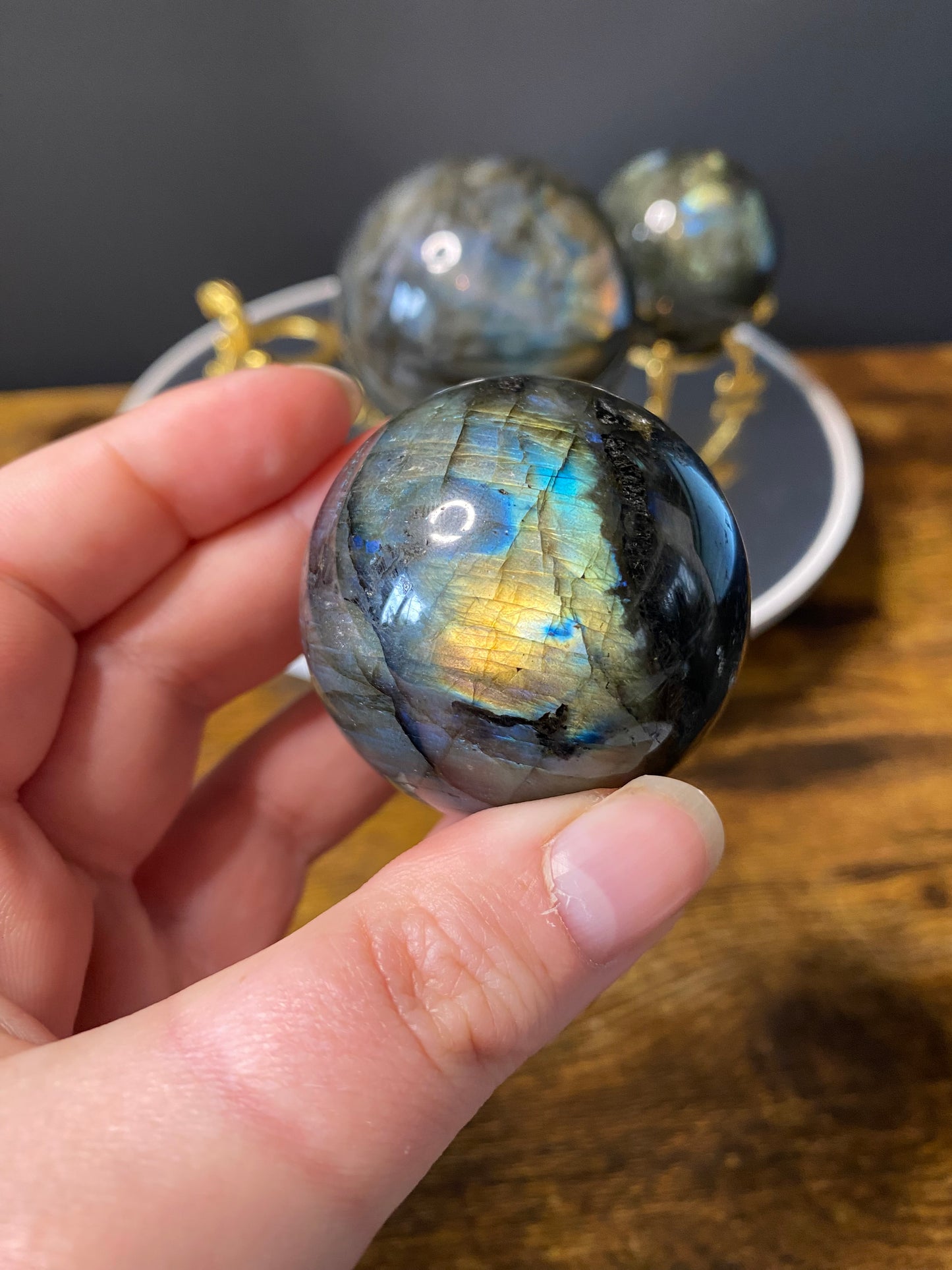 LABRADORITE SPHERES A - C