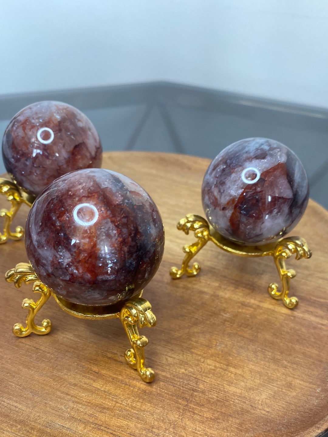 MEDIUM FIRE QUARTZ SPHERES E - G