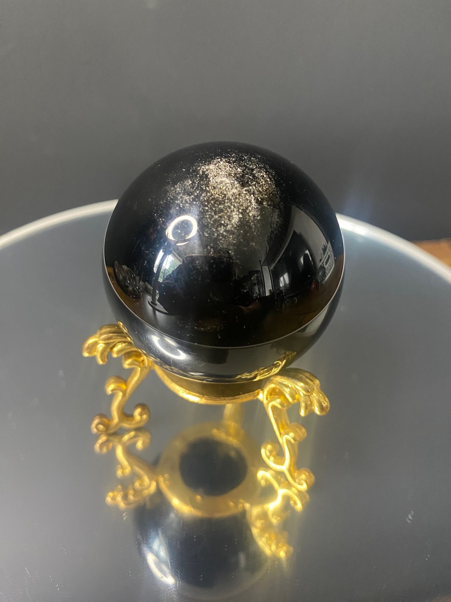 BLACK OBSIDIAN SPHERE