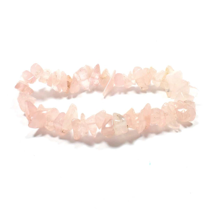 ROSE QUARTZ CRYSTAL CHIP BRACELET