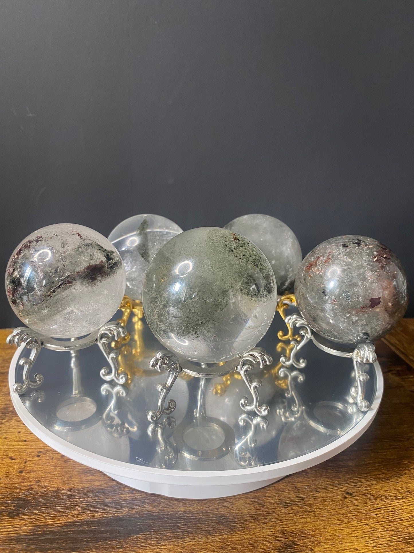 GARDEN QUARTZ SPHERES F - J