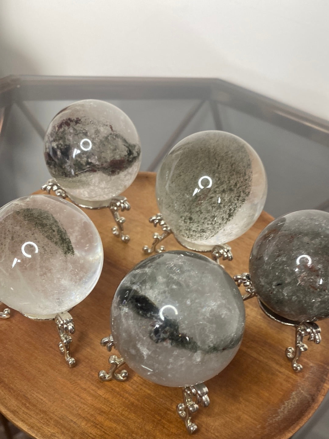 GARDEN QUARTZ SPHERES F - J