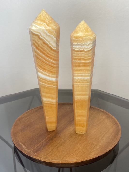 ORANGE CALCITE SCEPTOR TOWERS