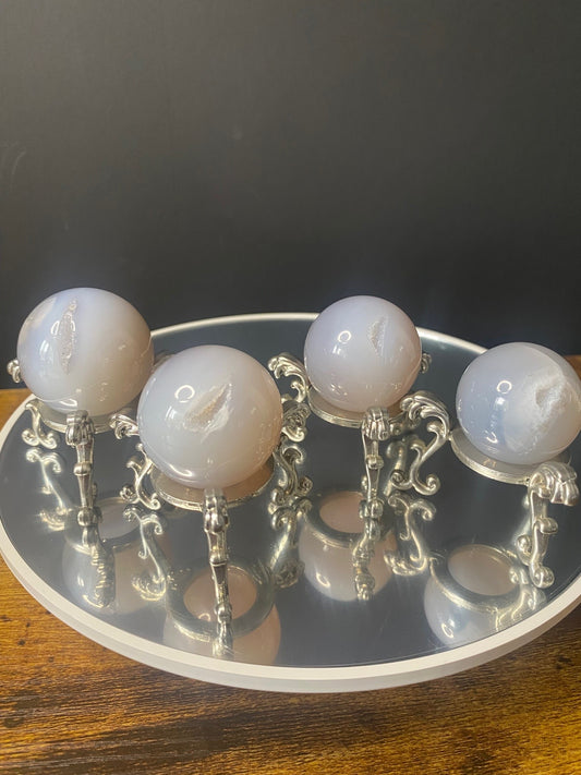 SMALL DRUZY AGATE SPHERES