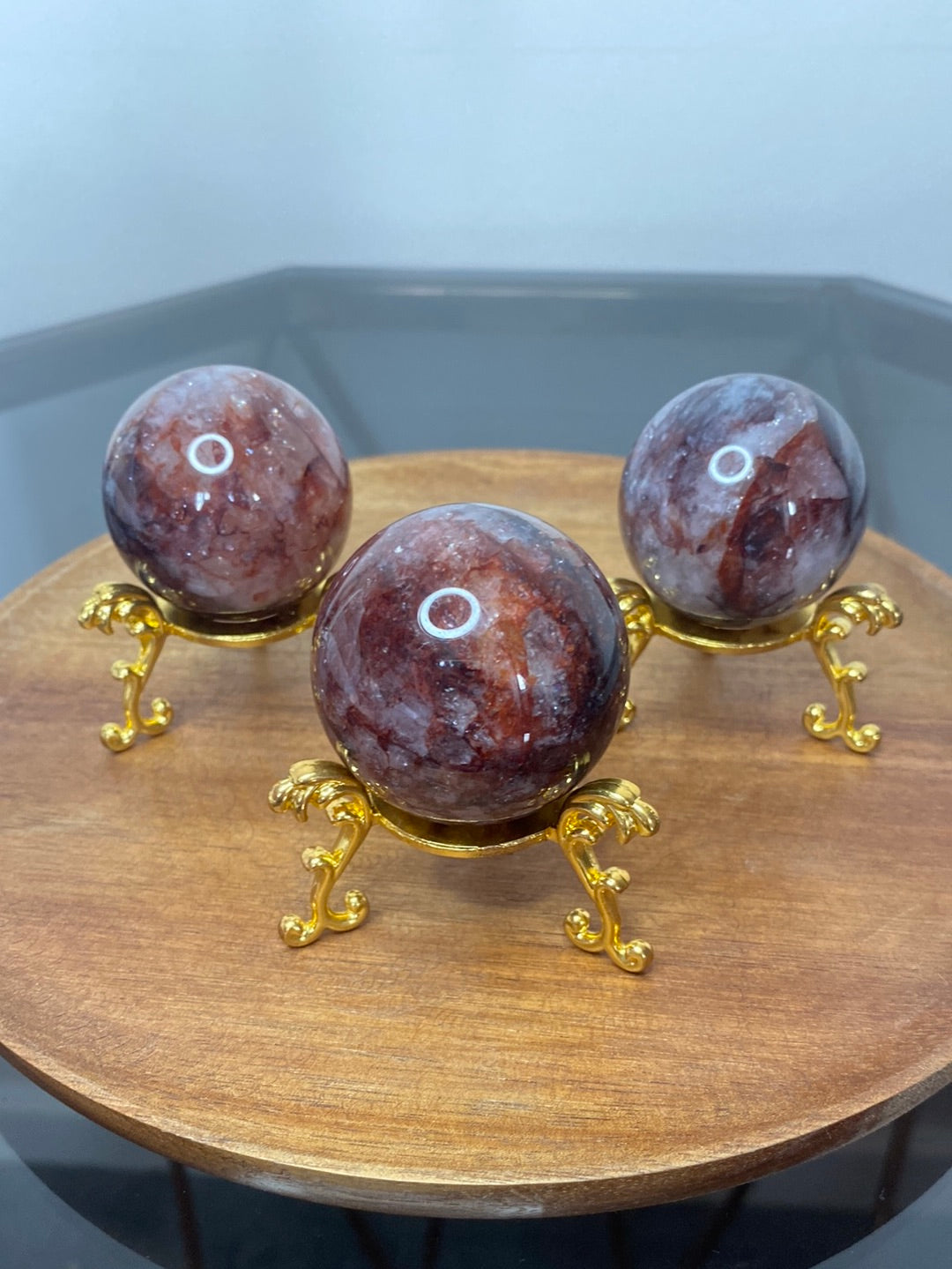 MEDIUM FIRE QUARTZ SPHERES E - G