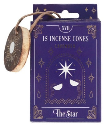 THE STAR LAVENDER TAROT INCENSE CONES AND HOLDER