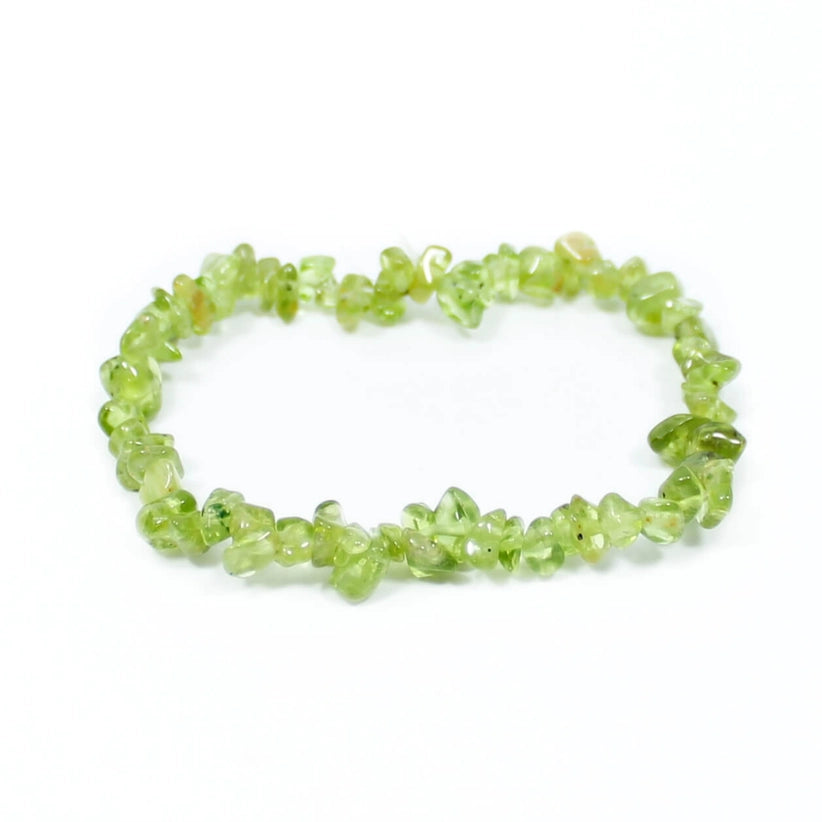 PERIDOT CRYSTAL STONE CHIP BRACELET