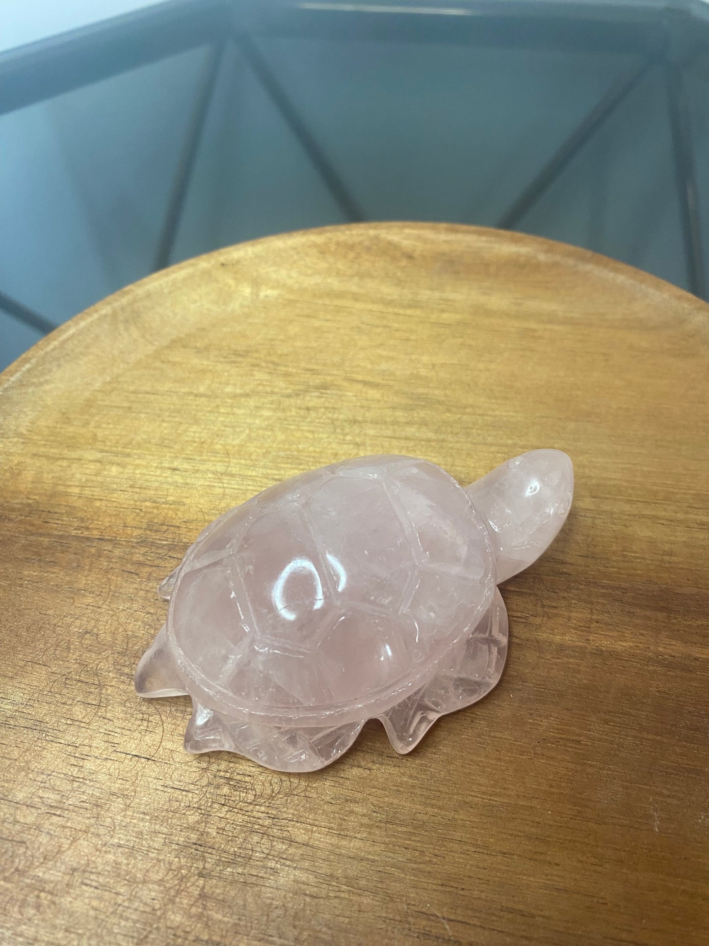 ROSE QUARTZ TURTLE CARVING