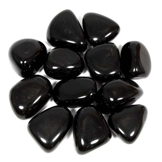 BLACK OBSIDIAN POLISHED HEALING CRYSTAL TUMBLESTONE