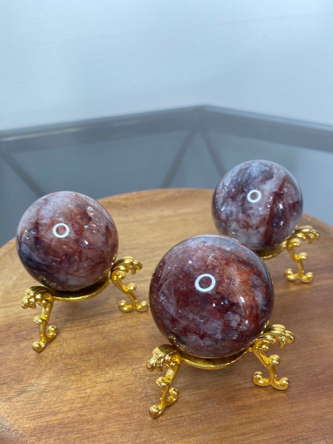 MEDIUM FIRE QUARTZ SPHERES E - G