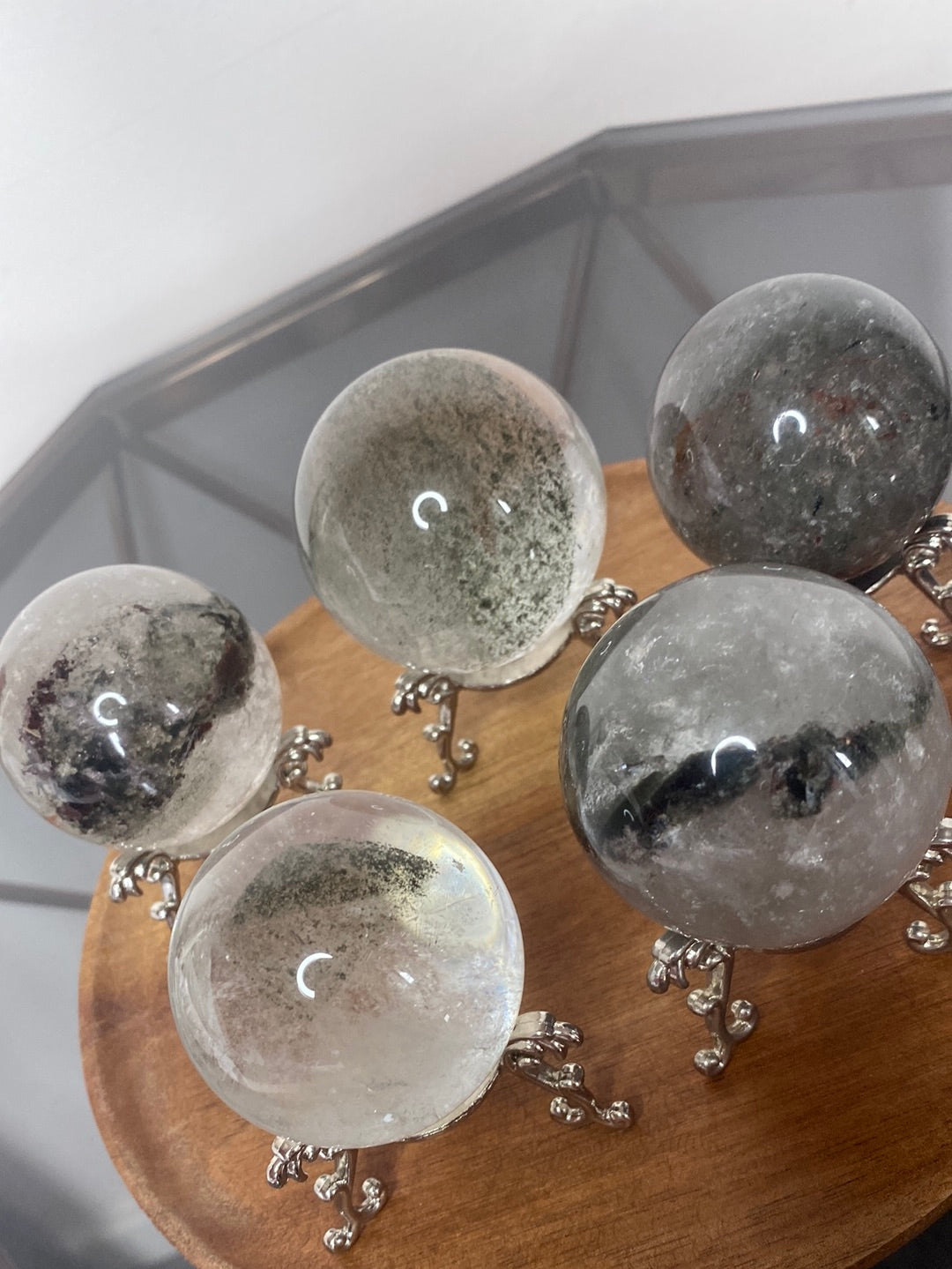 GARDEN QUARTZ SPHERES F - J