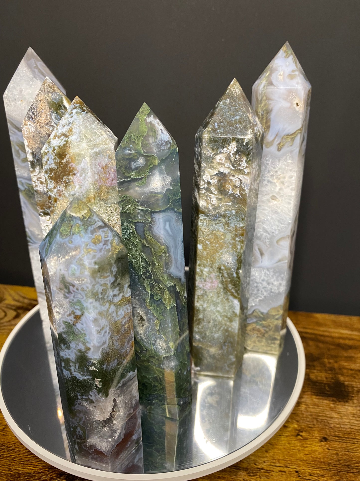 MOSS AGATE TOWERS A - H