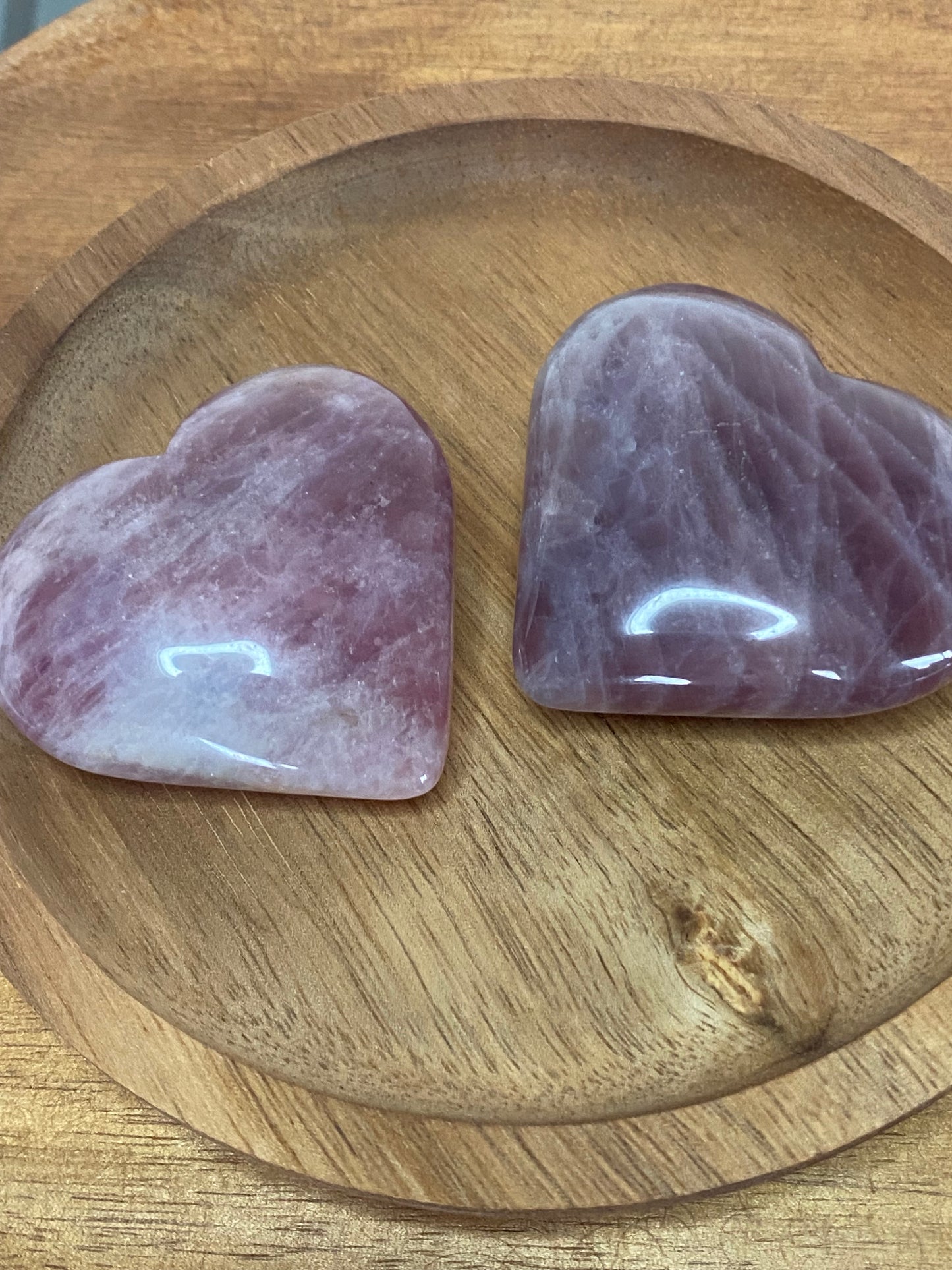 LAVENDER ROSE QUARTZ HEARTS