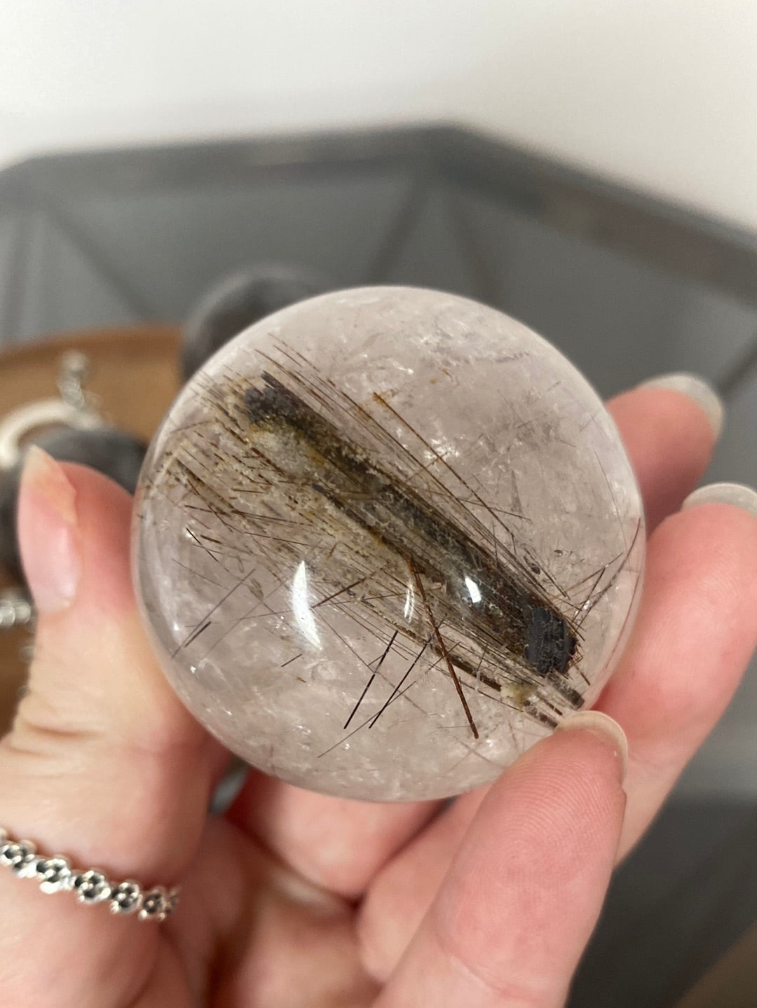 RUTILATED QUARTZ SPHERES A - E