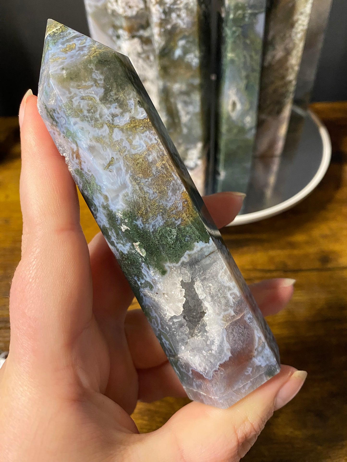 MOSS AGATE TOWERS A - H