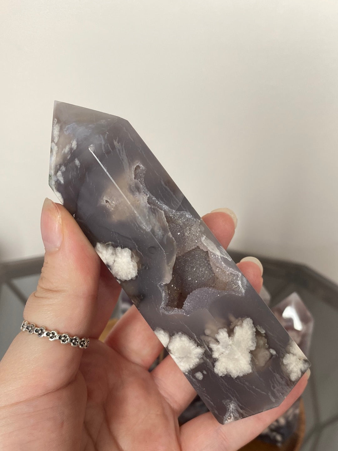 BLACK FLOWER AGATE TOWERS A - E