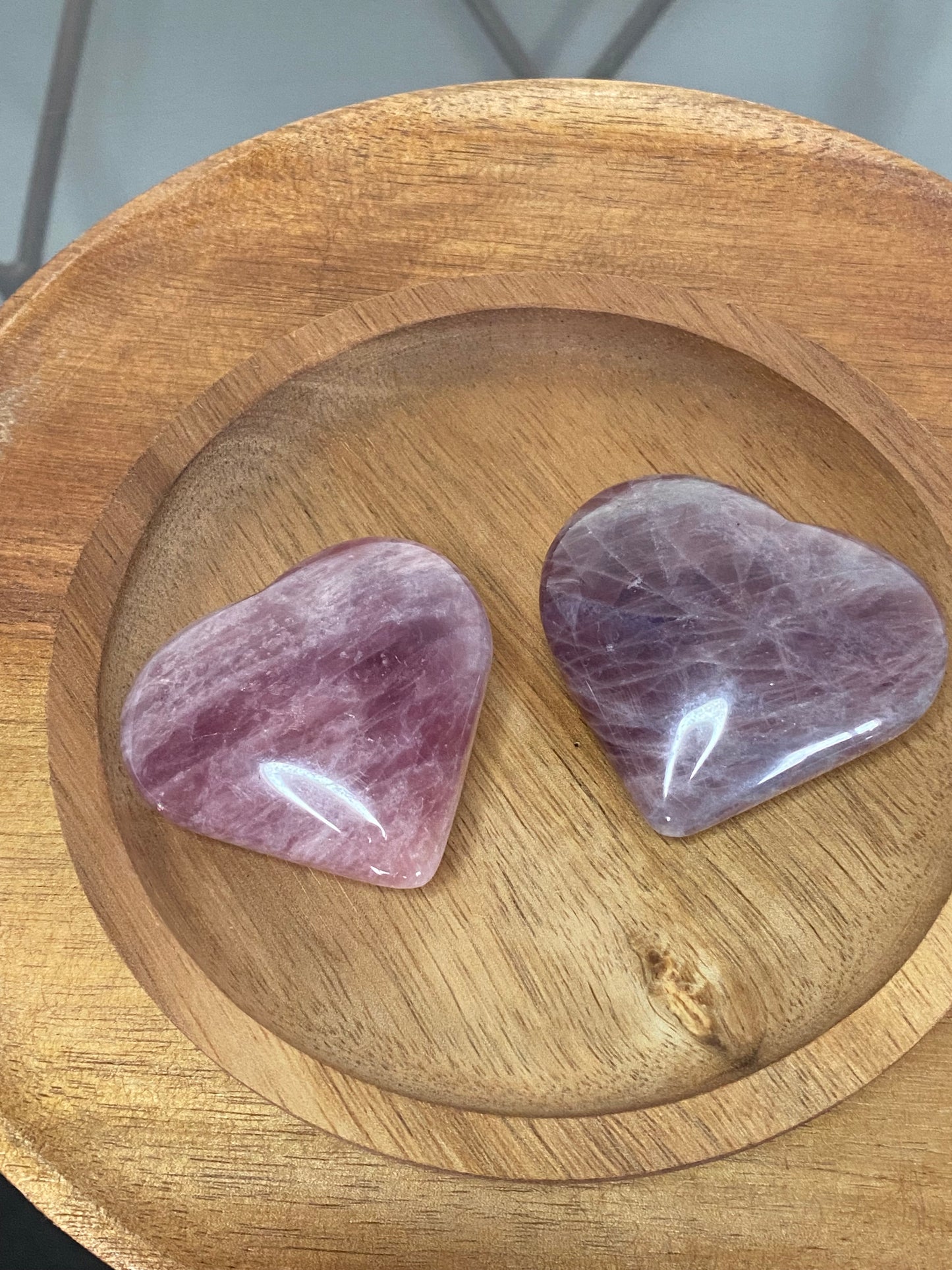 LAVENDER ROSE QUARTZ HEARTS