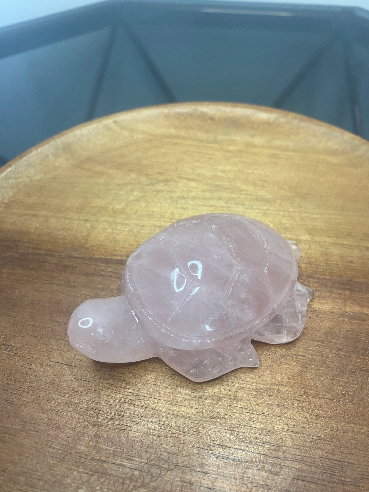 ROSE QUARTZ TURTLE CARVING