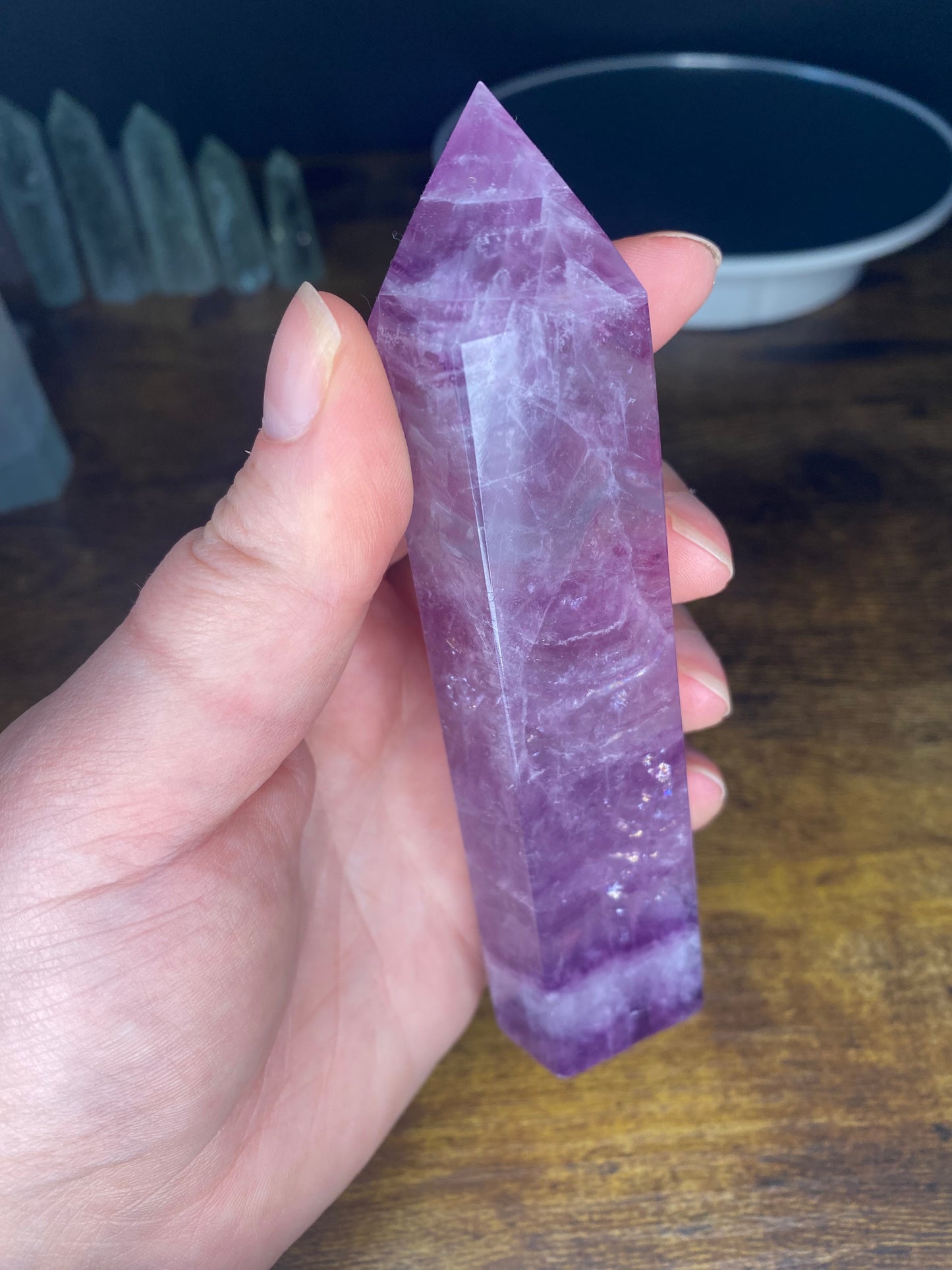 LARGE FLUORITE TOWERS A-B