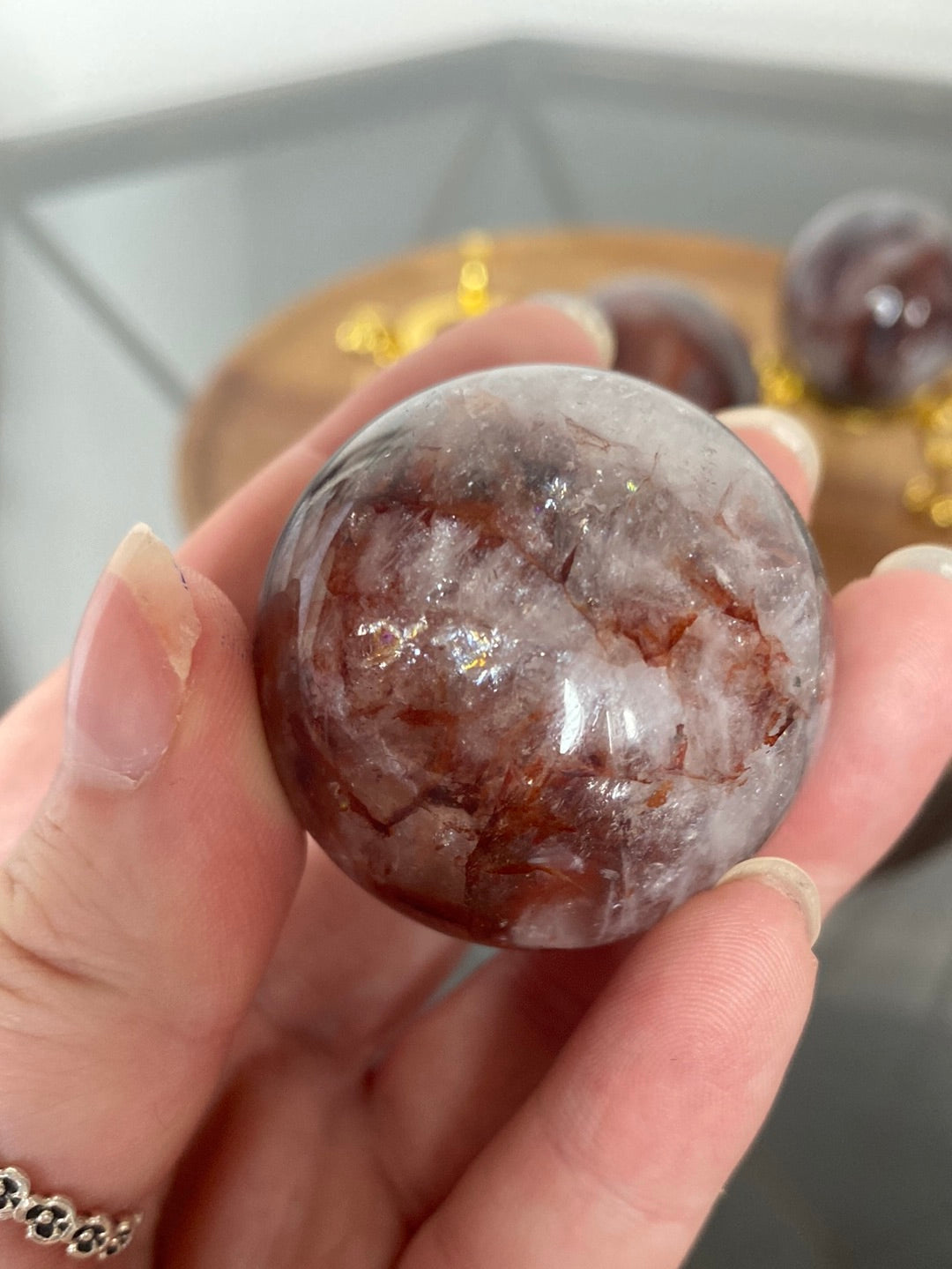 MEDIUM FIRE QUARTZ SPHERES E - G