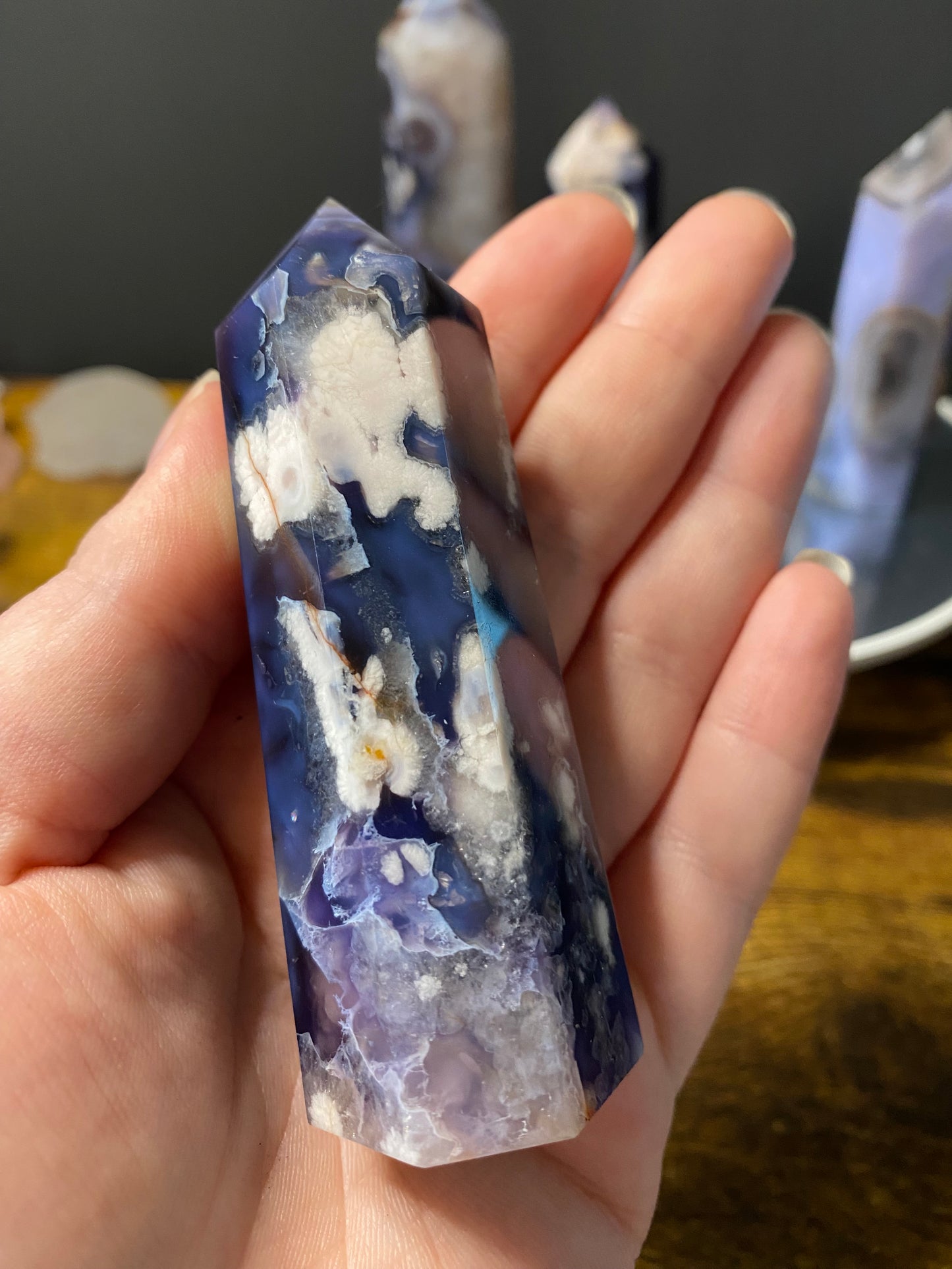 BLUE FLOWER AGATE TOWERS A - D