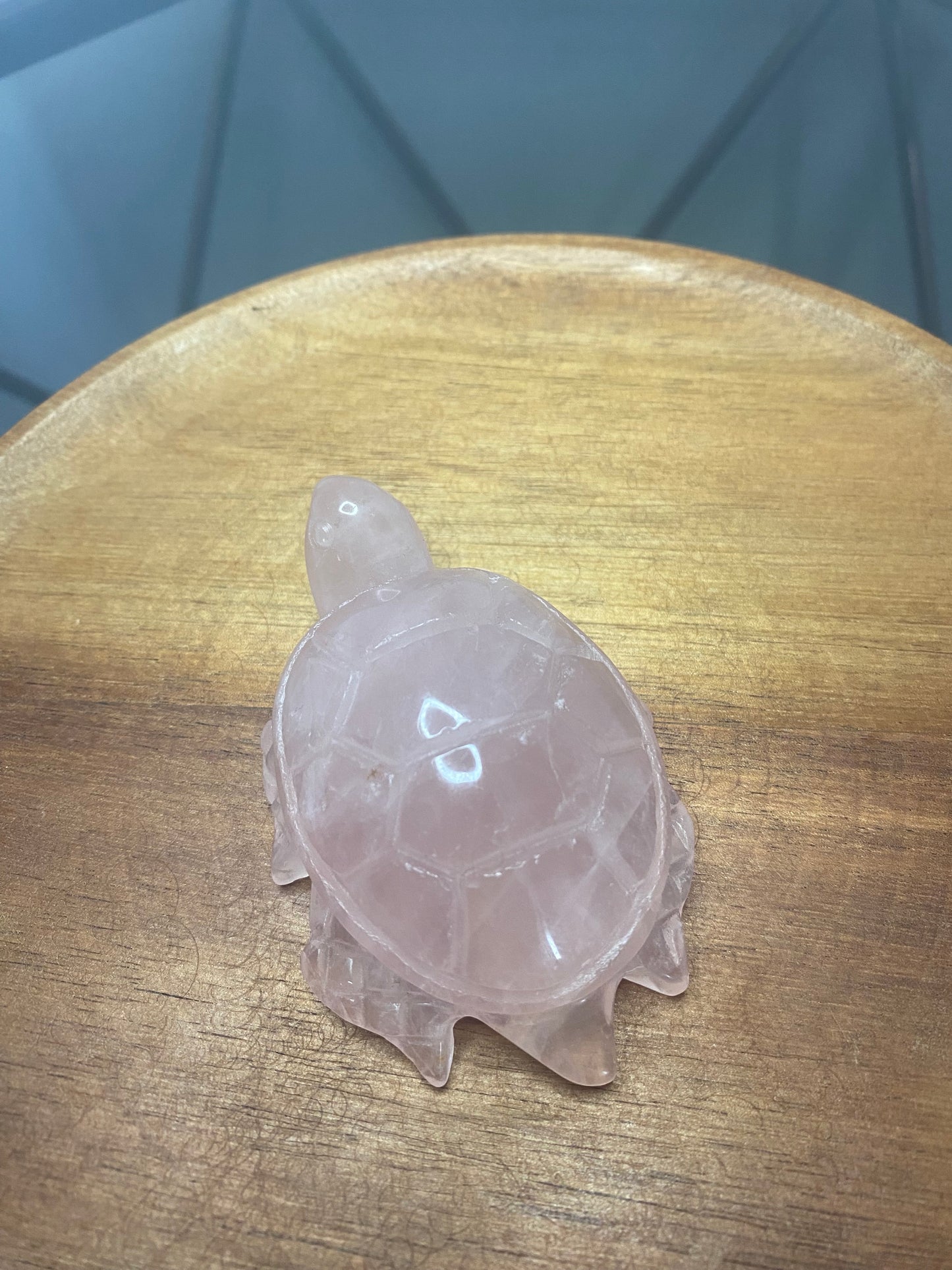 ROSE QUARTZ TURTLE CARVING