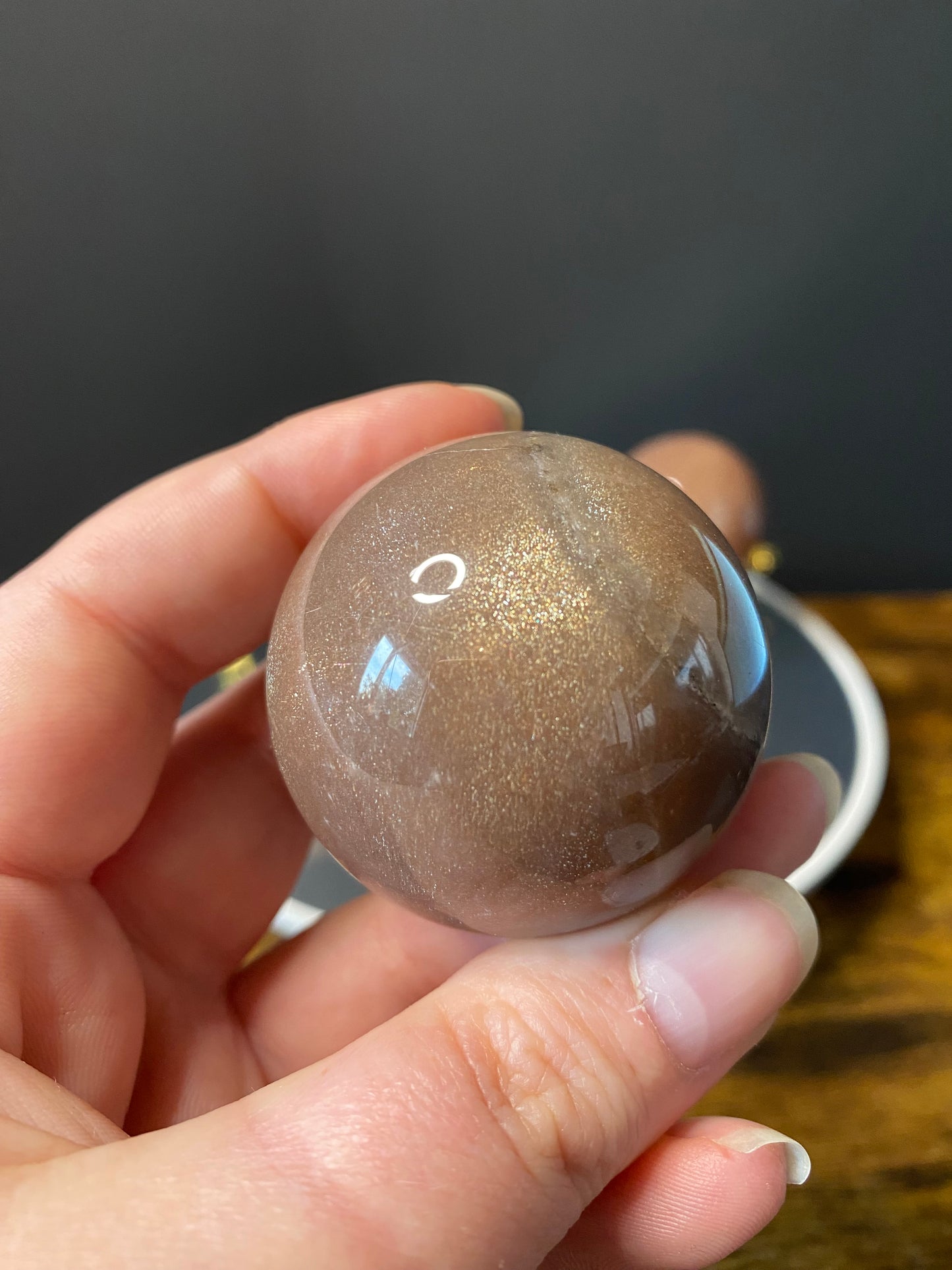 PEACH MOONSTONE SPHERES A - C