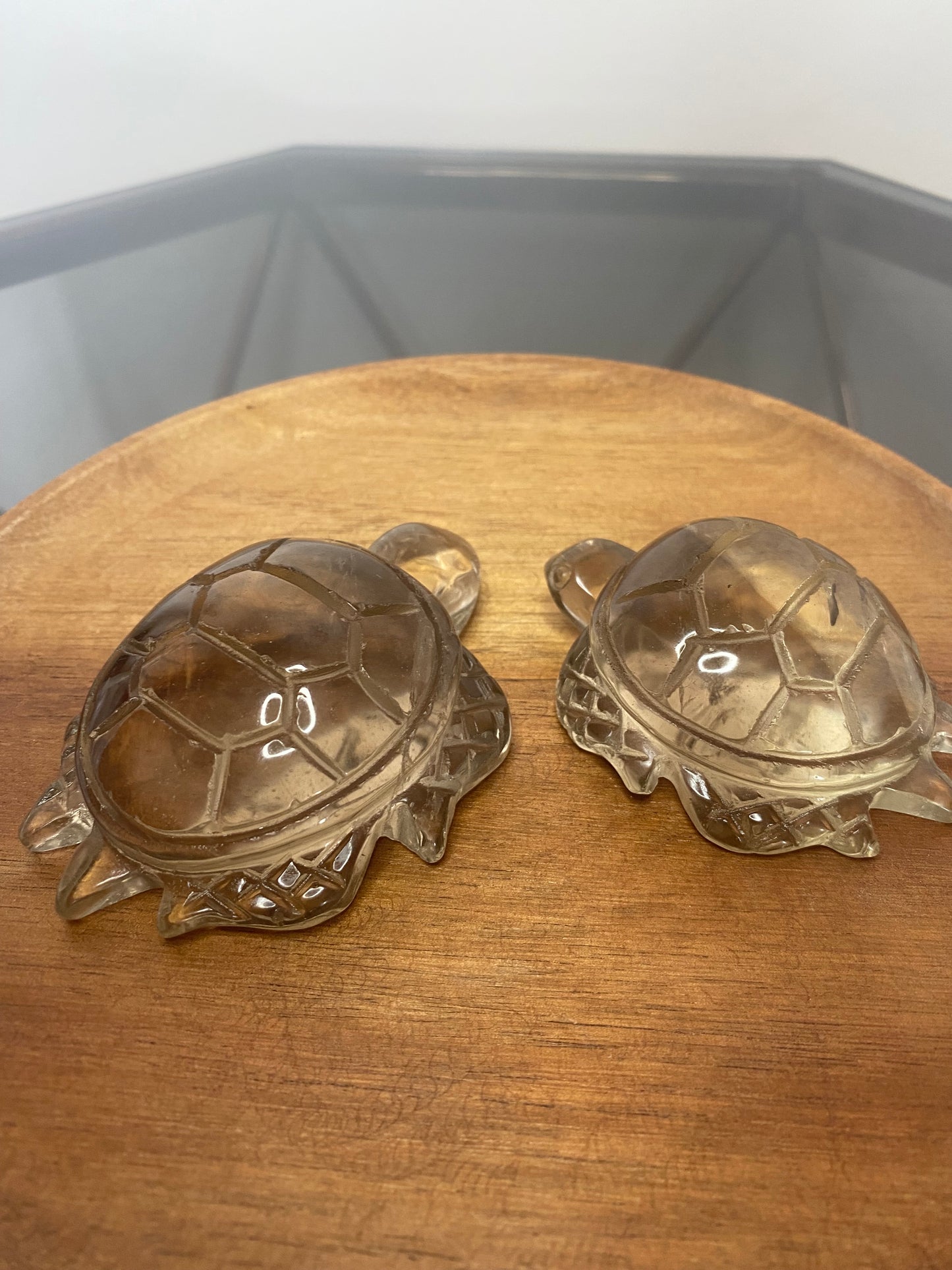 SMOKY QUARTZ TURTLE CARVINGS