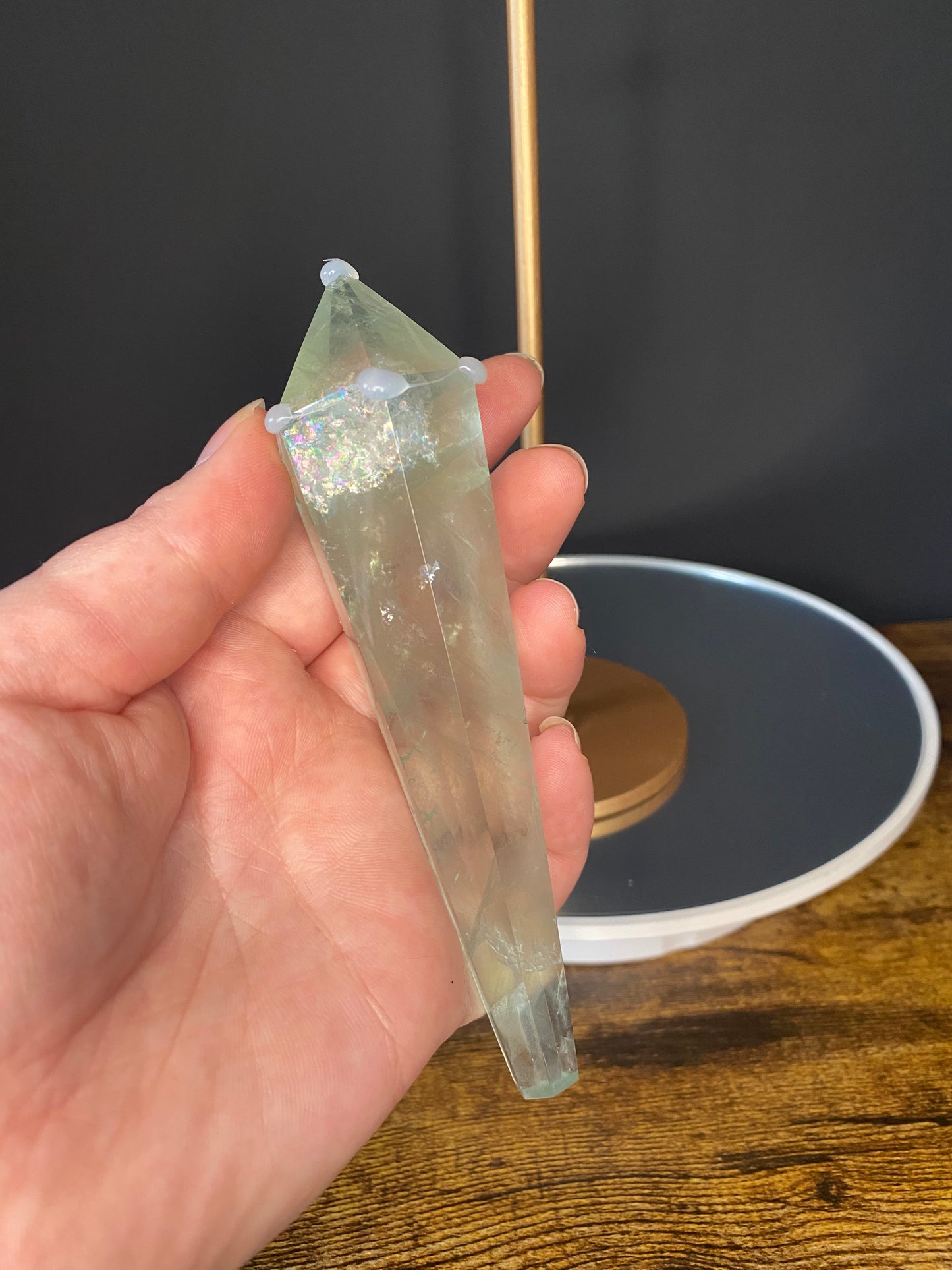 FLUORITE WAND WITH STAND