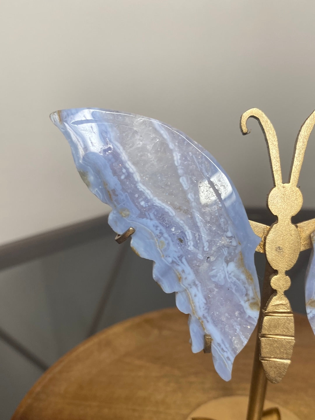 BLUE LACE AGATE BUTTERFLY WINGS