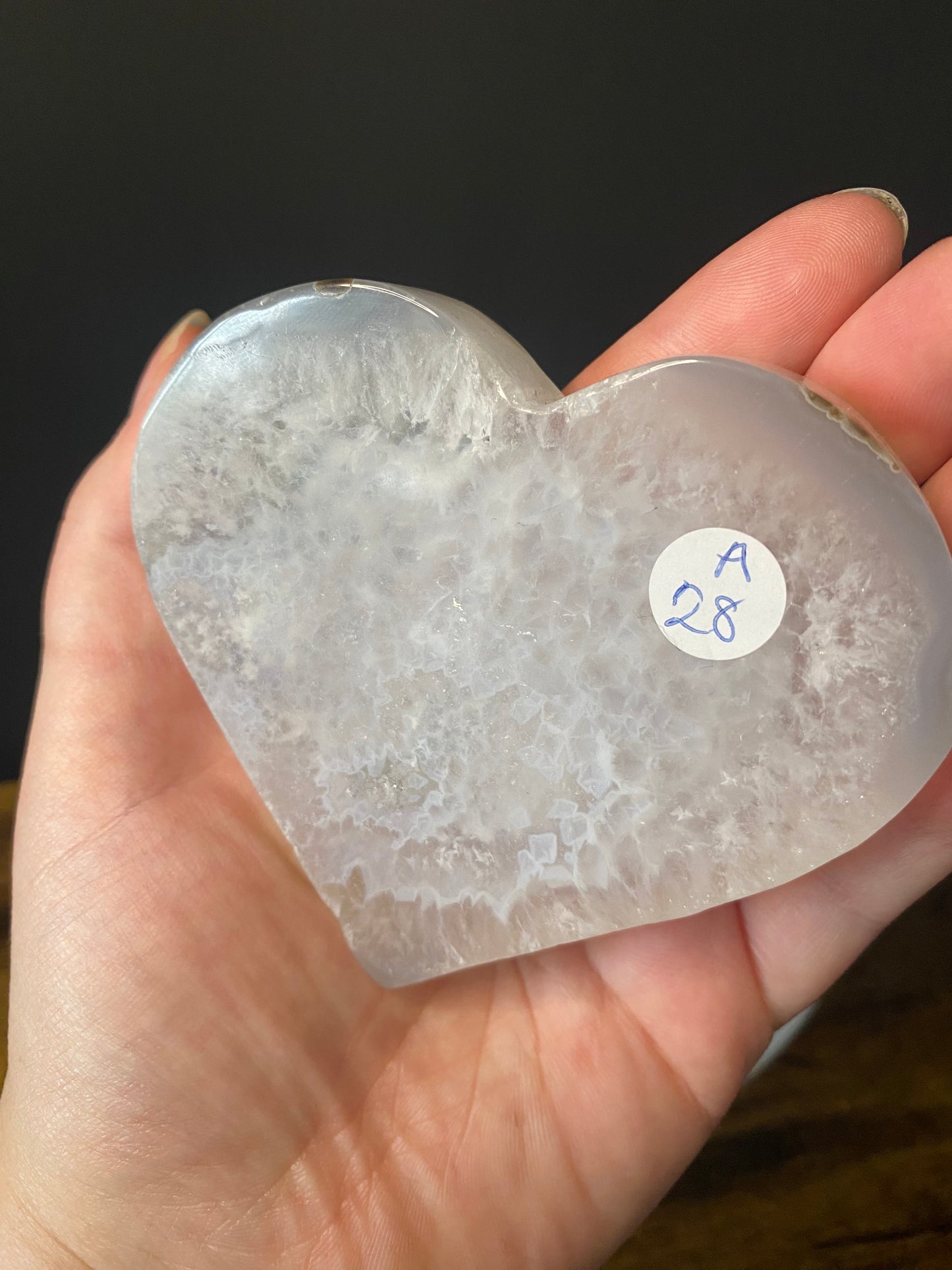 DRUZY AGATE HEARTS ON STANDS