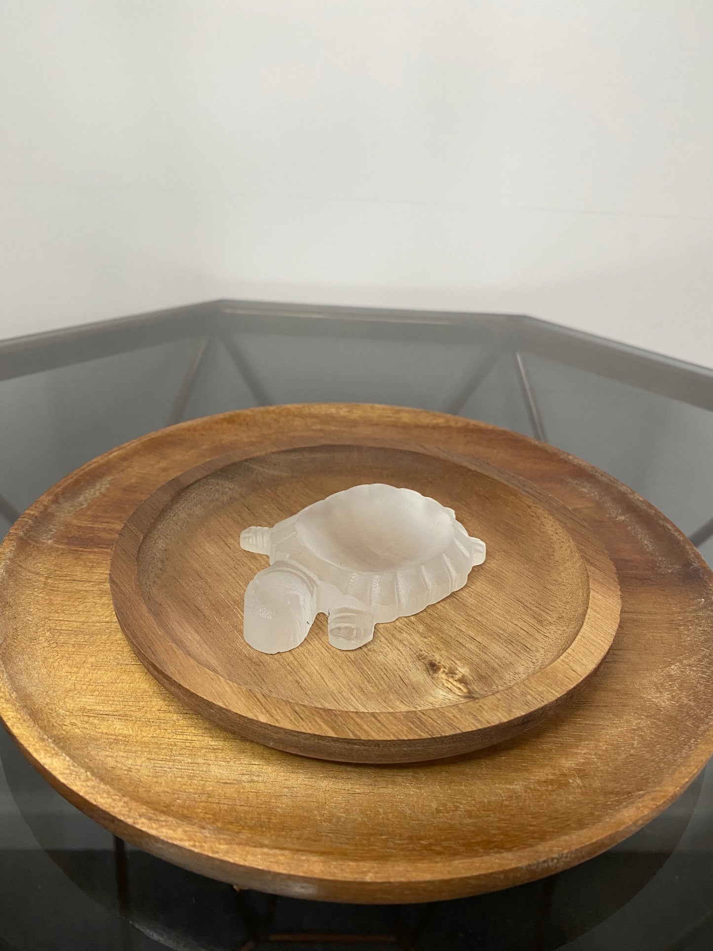 SELENITE MINI TURTLE BOWL CARVING