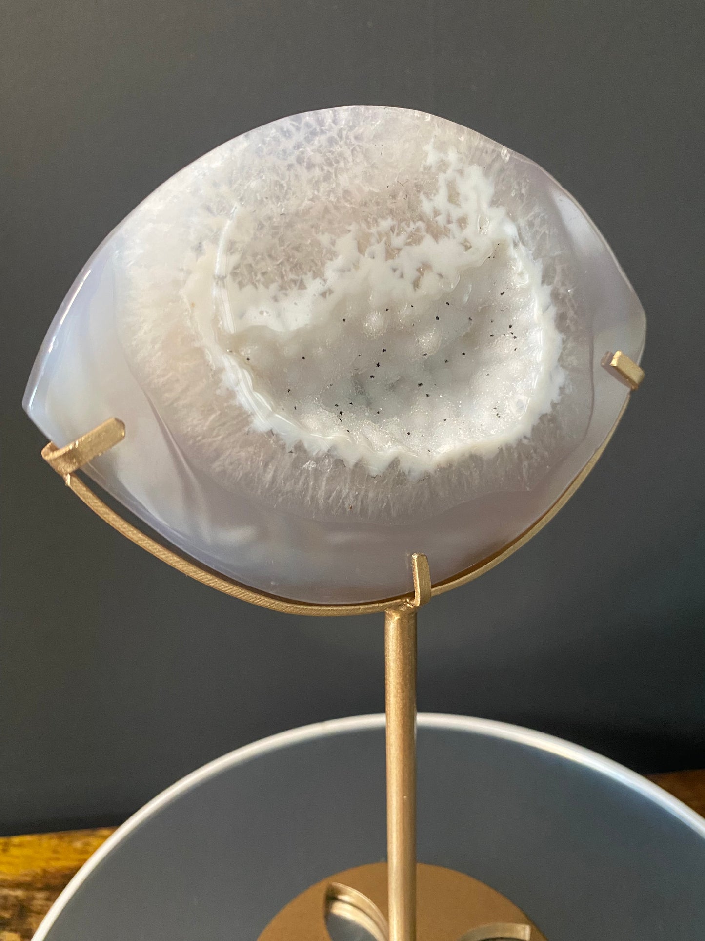 DRUZY AGATE ON STAND