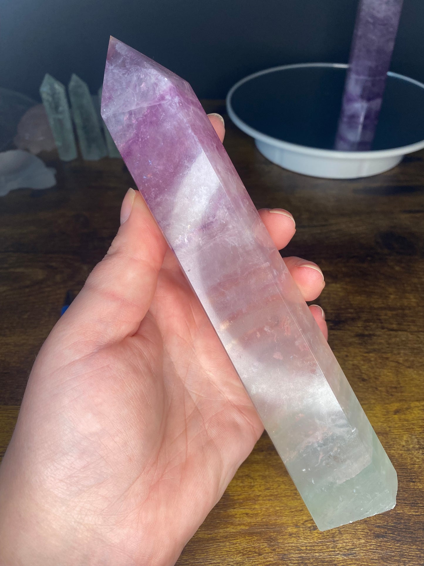 LARGE FLUORITE TOWERS A-B