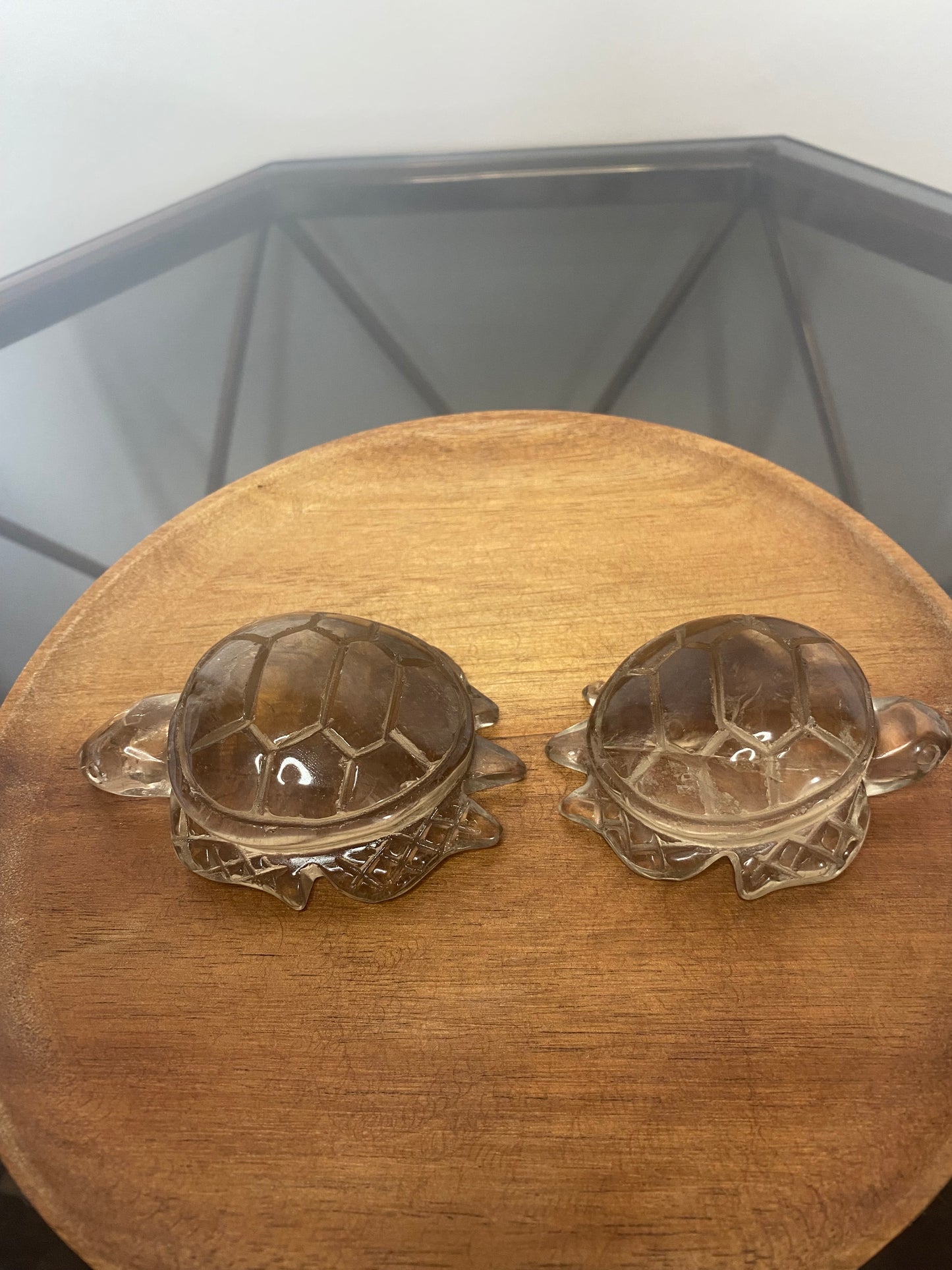 SMOKY QUARTZ TURTLE CARVINGS