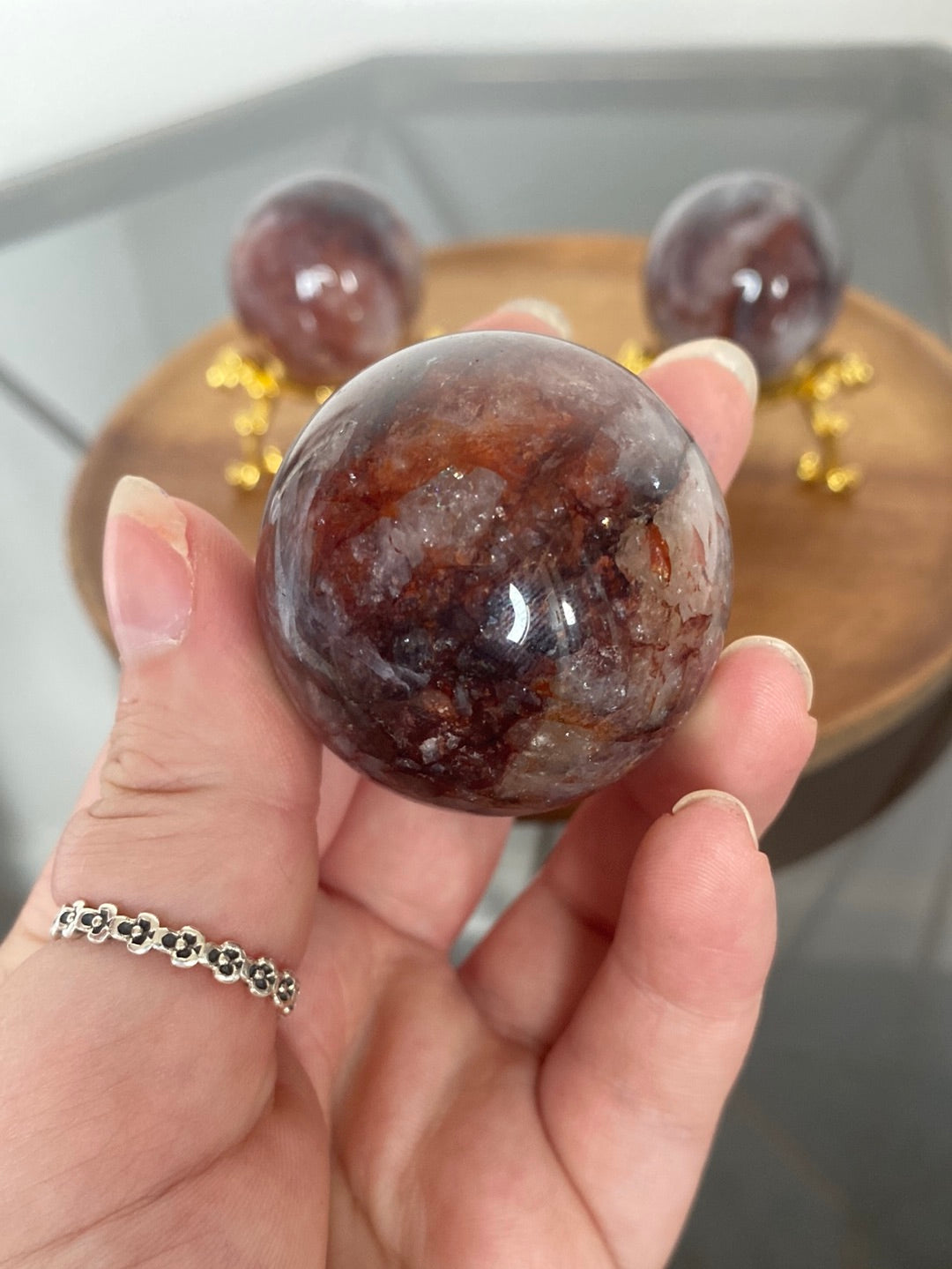 MEDIUM FIRE QUARTZ SPHERES E - G