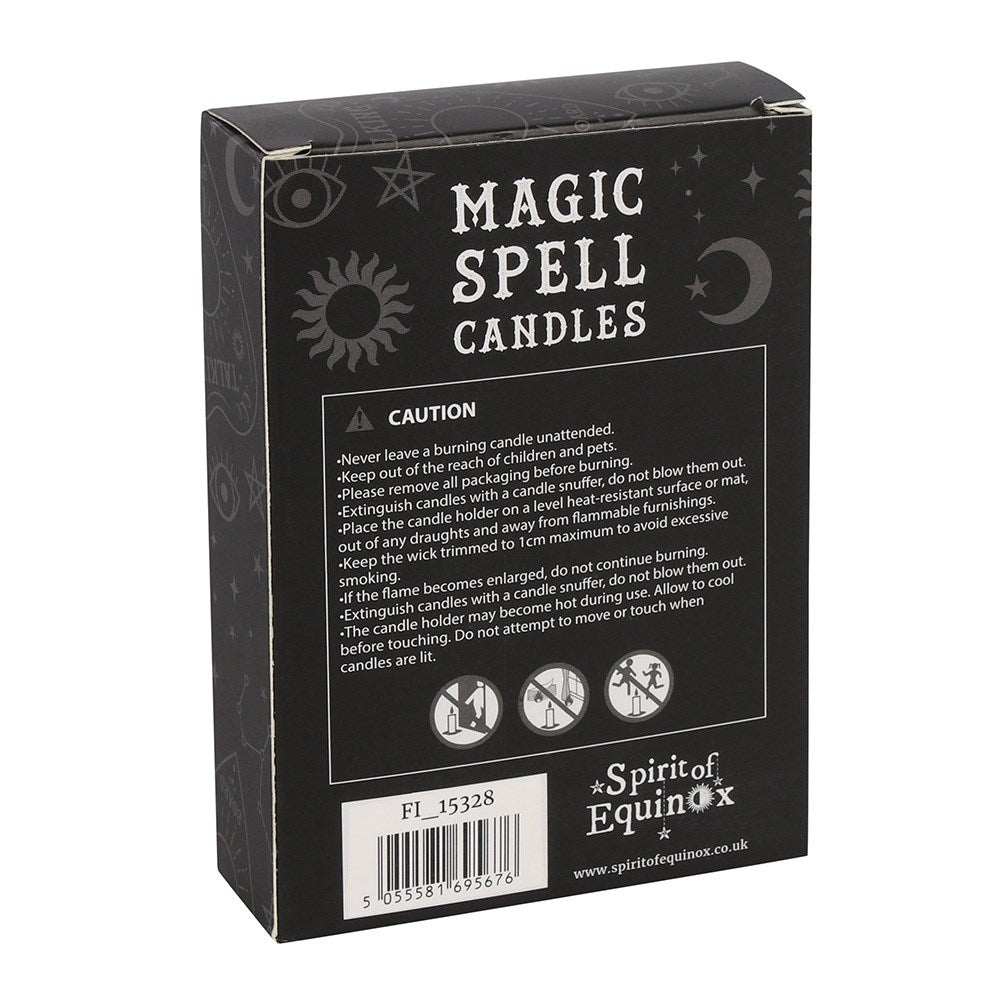 PACK OF 12 GREEN 'LUCK' SPELL CANDLES