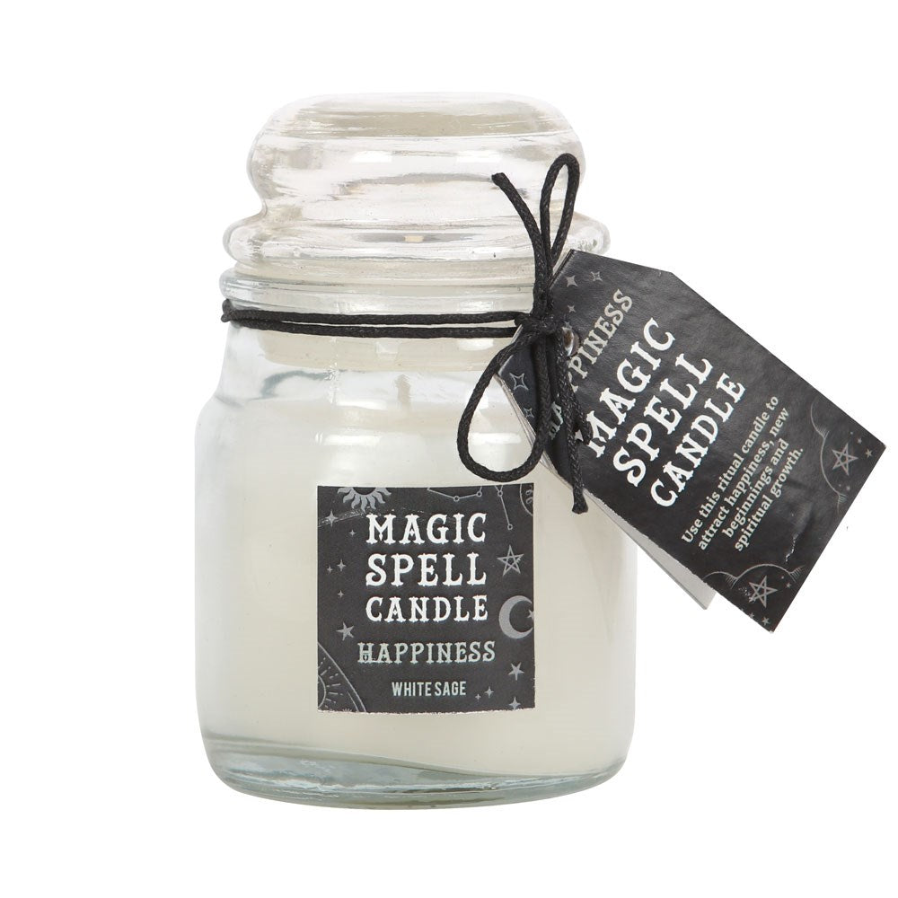 WHITE SAGE 'HAPPINESS' SPELL CANDLE JAR